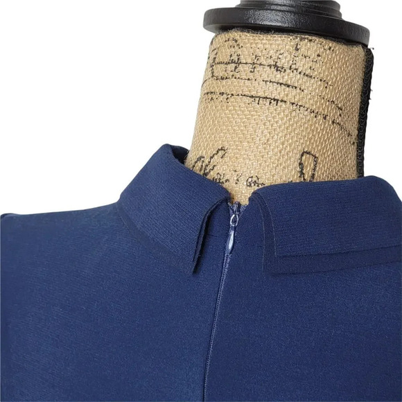 D & R Classic Embroidered Floral Double Collar Dress Women's Plus Size XXL Blue - Picture 8 of 16